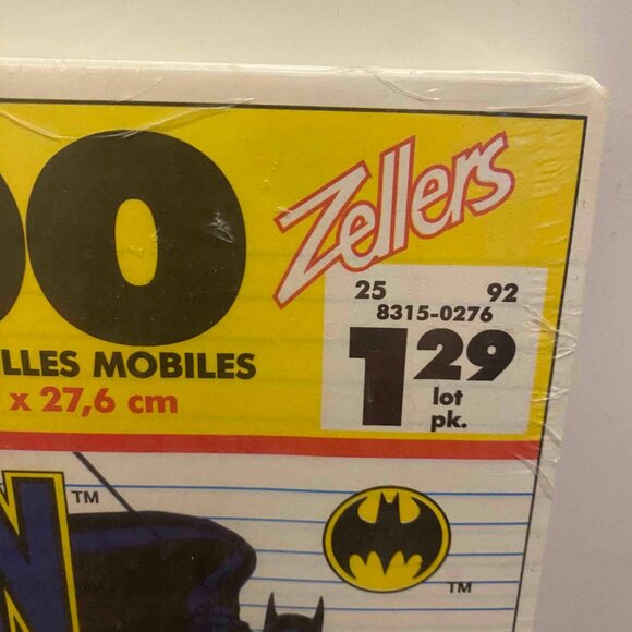 Vintage 1992 Zellers Lined Paper Pack RARE Batman Movie Promo Front Page… - Picture 2 of 7